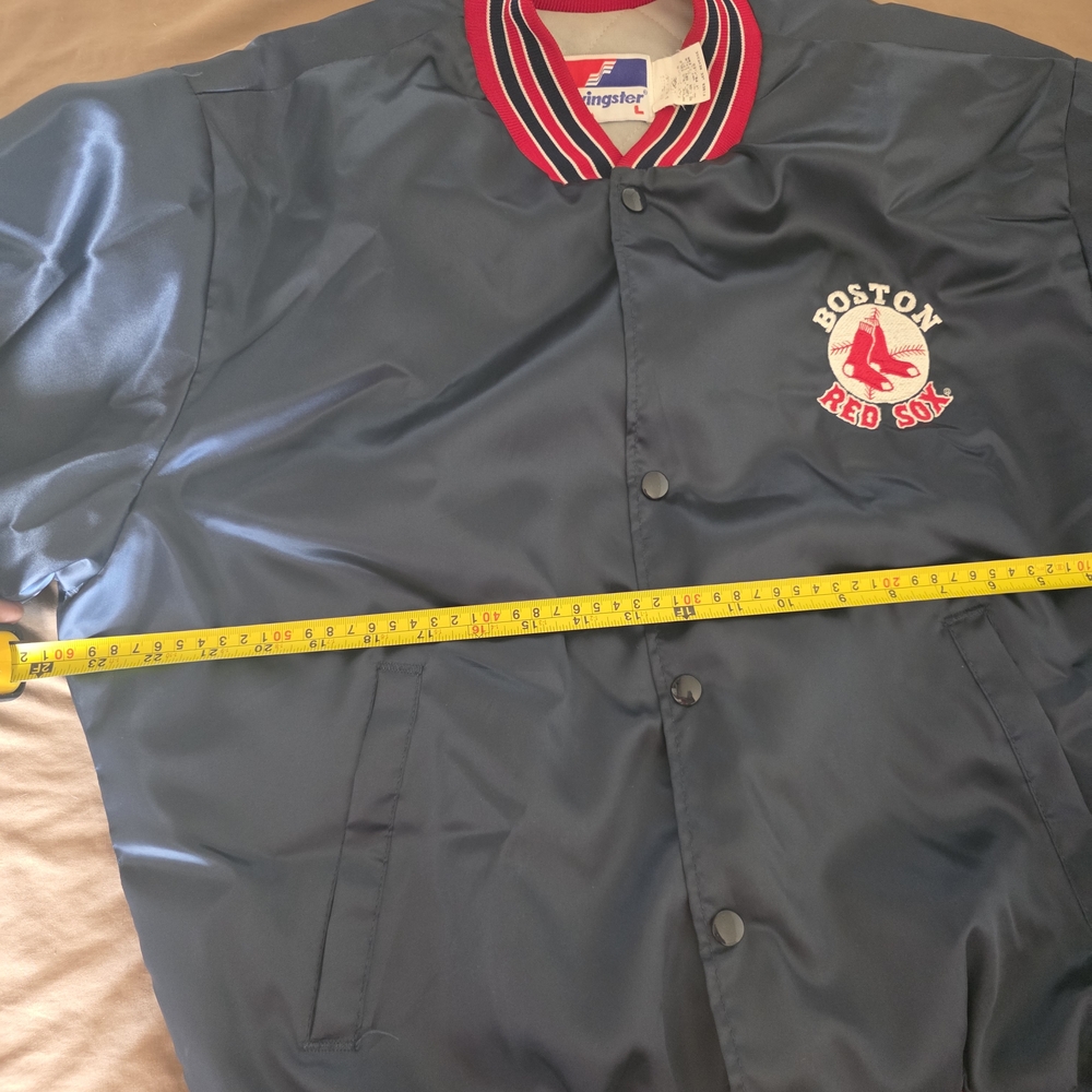 Swingster Vintage Boston Red Sox Satin Jacket Excellent Made in USA Large 1980s - Picture 6 of 12